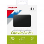 Toshiba 4TB Canvio Basics 2.5 Inch USB 3.2 Portable External Hard Drive Black